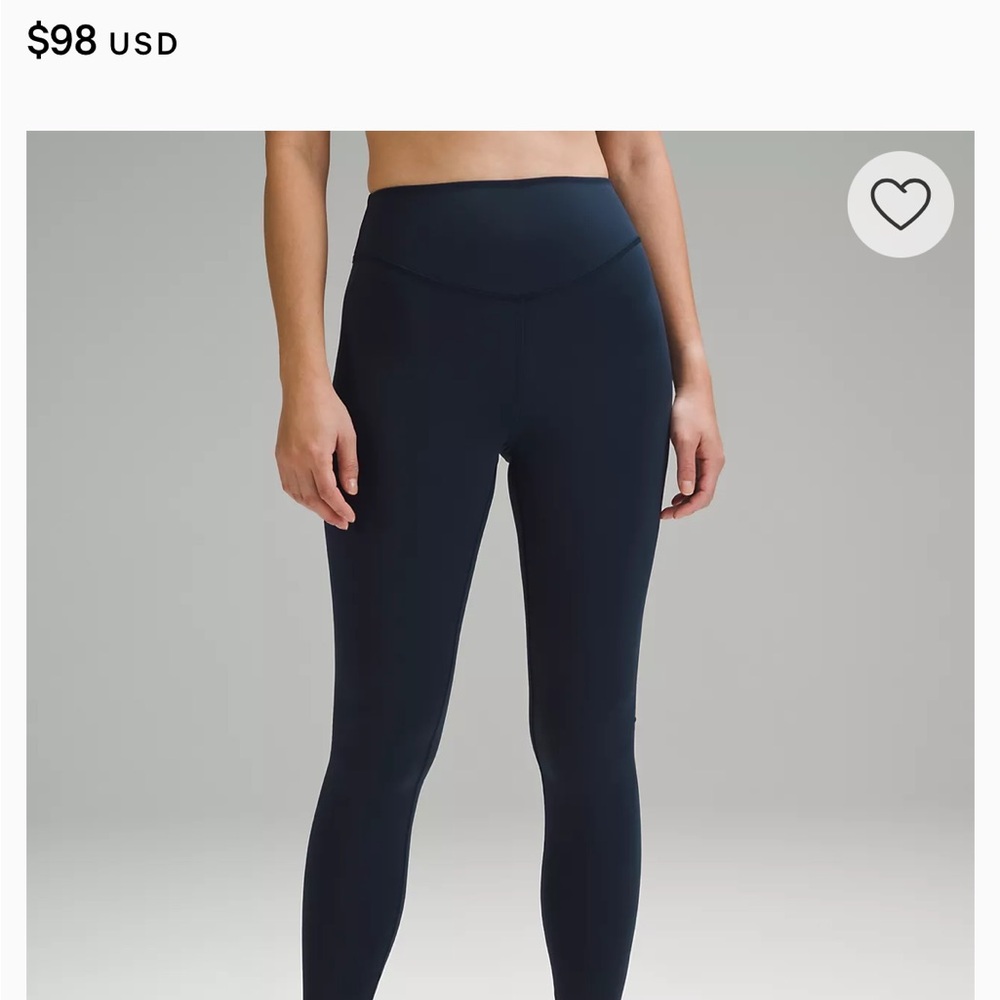Lulu Lemon Navy High-Waisted Leggings